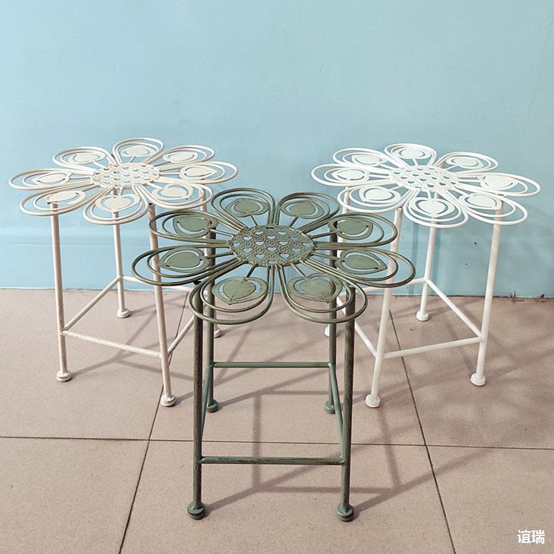 铁艺爱心花架凳圆679形落抬地高盆景约庭阳台简室户外园置物院贸