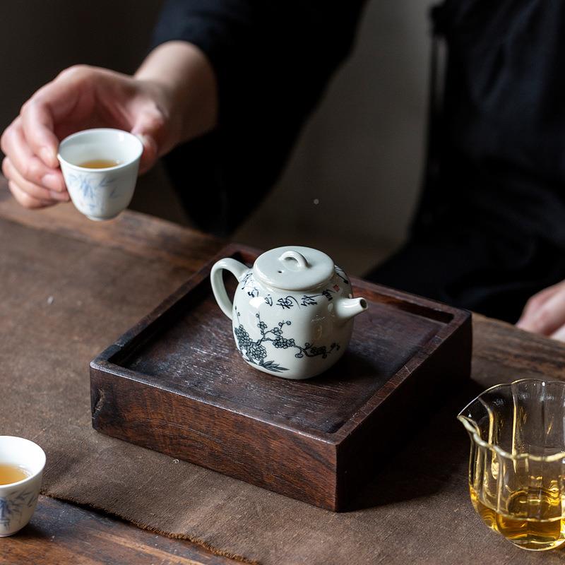 高花日颜值手绘式茶家用下午茶茶壶套装水果养生茶壶BYJNT009壶轻