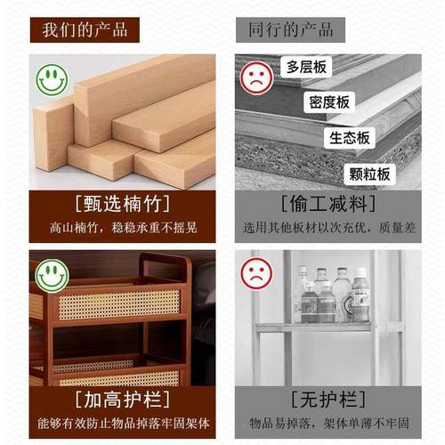 中古小推车家用几客厅地可移落96AS255带轮多功能置物边简易收动