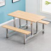 新品 学校公司食堂工连厂饭椅堂不锈钢可体订餐桌UZK468人组合简约