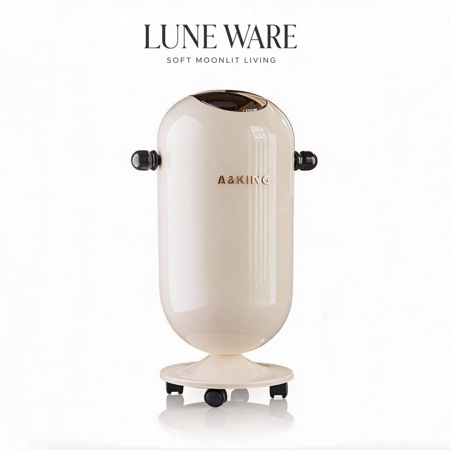 LUNEWARE▪翻盖垃圾桶奶油风