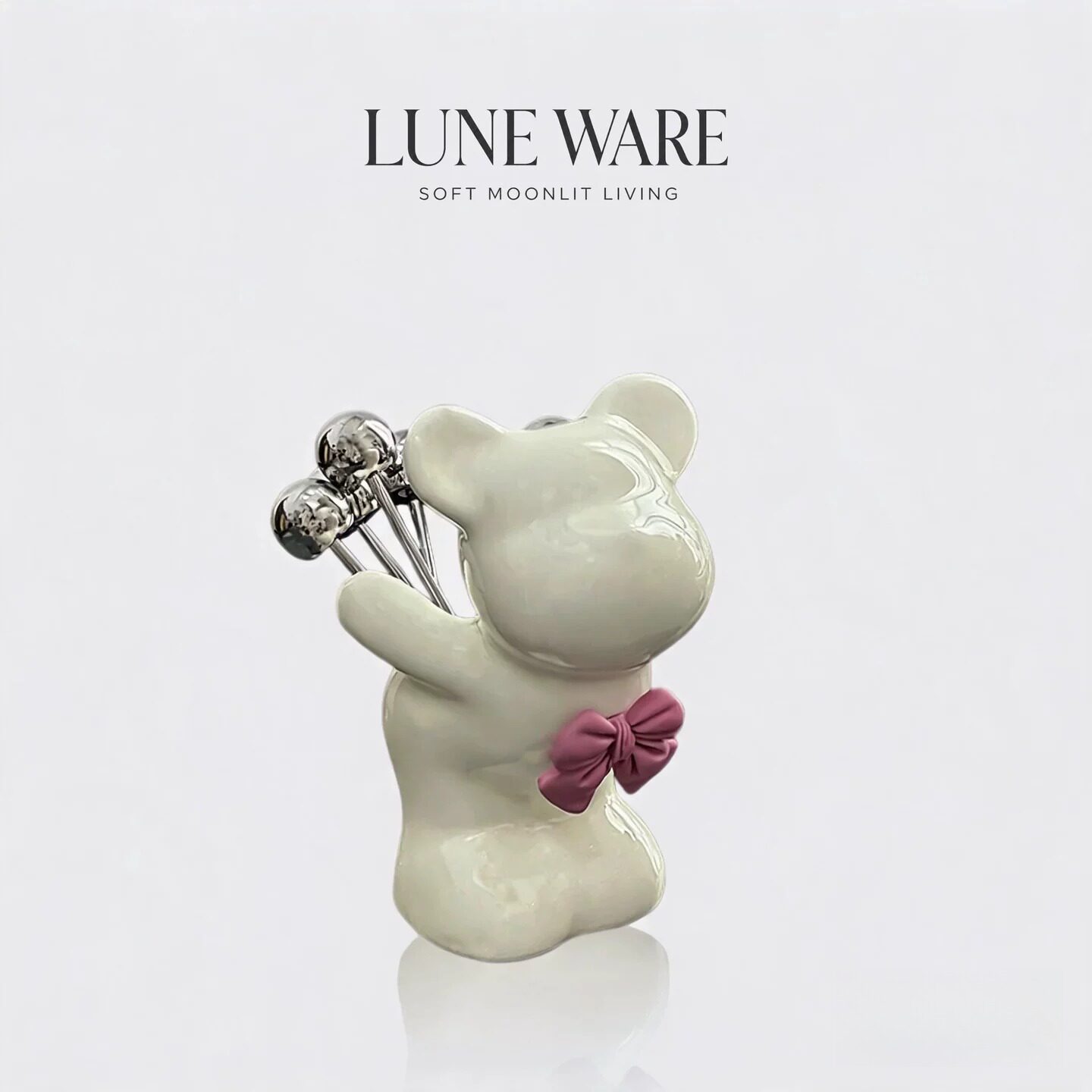 LUNEWARE▪陶瓷罐水果叉套装