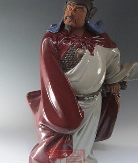 陶瓷工艺品 石湾公仔 岳飞像