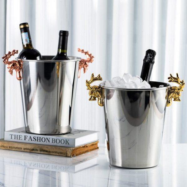 创意龙凤香槟桶加厚不锈钢冰桶家用红酒冰镇桶酒吧ktv会所冰酒器
