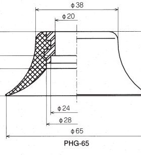 妙德深型气动真空吸盘机械手吸嘴PHG-30/45/65/90-N-S-NE-SE-F-U