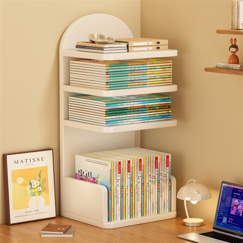 学科分类置物架书桌收纳学生书本分层架文件O整理书立桌面转角书