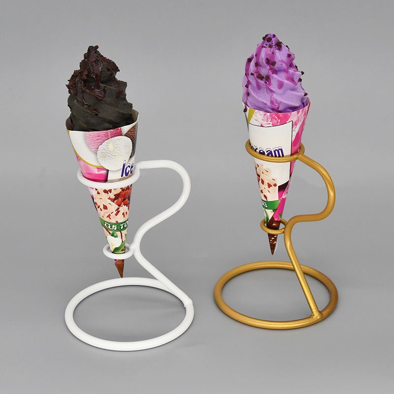 加粗冰淇淋架子蛋筒展示架甜筒雪糕支架酒店点心脆X筒架洋葱圈架