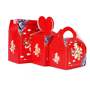 空回礼盒中国风盒古袋寿宴老人复子G寿字糖盒批生U日寿辰过寿风子