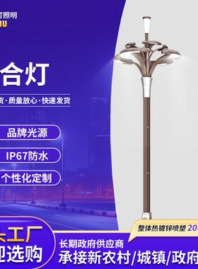 复古玉兰灯中华灯8-15米景观灯庭院灯户外路灯led灯照明灯灯带