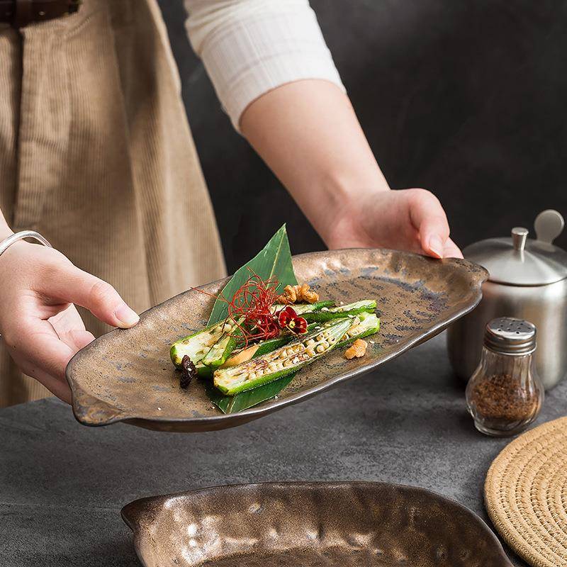 高颜2值西餐排盘20牛5MQU款新精致大号菜盘家用平盘陶瓷创意盘子
