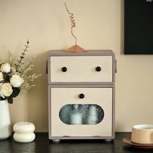 创意机器人床头柜法式奶油风小户型多功能儿童房可爱柜子小型边柜