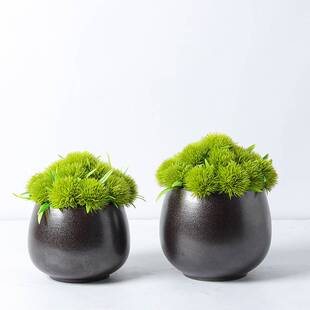 新中式仿真花艺绿植盆栽摆件售楼处样板间洽谈桌客厅酒店装饰品