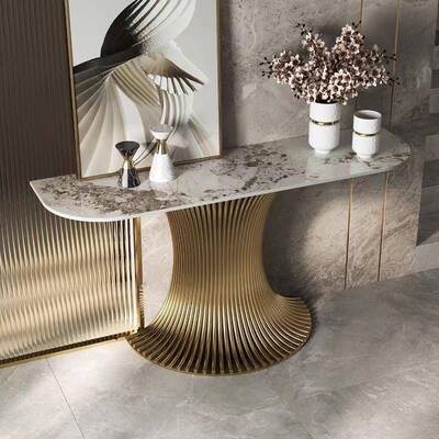 轻小蛮A227腰玄关桌现代简奢约别玄关台过装饰玄关柜墅入户道门桌