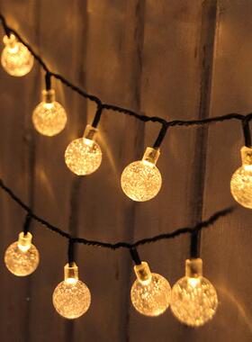 新ZVE款太阳能灯串100LE/泡200LED户外花园庭院D日节装饰氛围气球