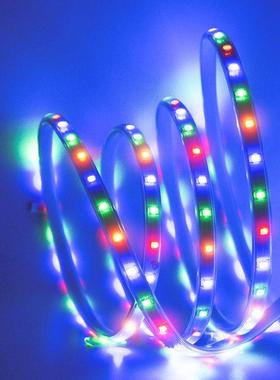 跨MYJ境色太阳能灯带亮饰彩户外防水广告招牌庭院外墙装七彩软超