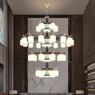 新中吊灯全铜客灯吸顶灯式 灯 墅大气中国751风大厅主灯别餐厅中式