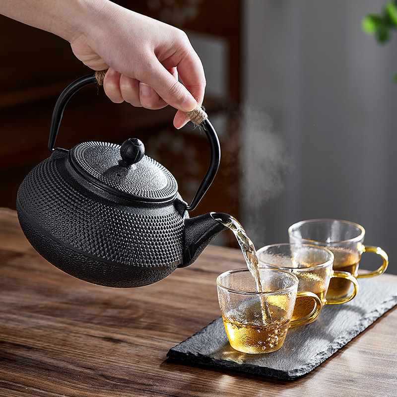 铁壶围炉煮茶壶碳火铸铁茶壶明火煮水壶烧水壶户外煮茶炉茶具新款
