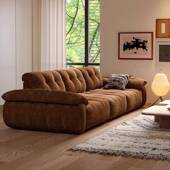 云漫沙厅2QLT发025新款 雪尼坐尔布艺沙发超深宽直排可移动客靠背