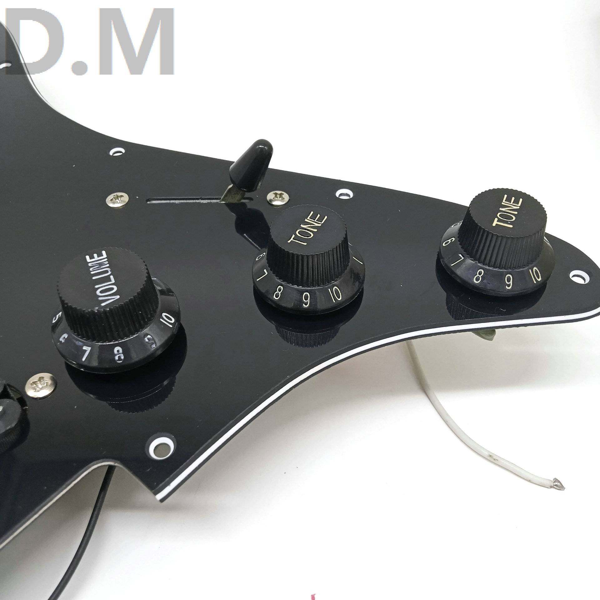 电吉他配件 ST SQ3单面板带小双拾音器线路总成 SSS面板全套 黑