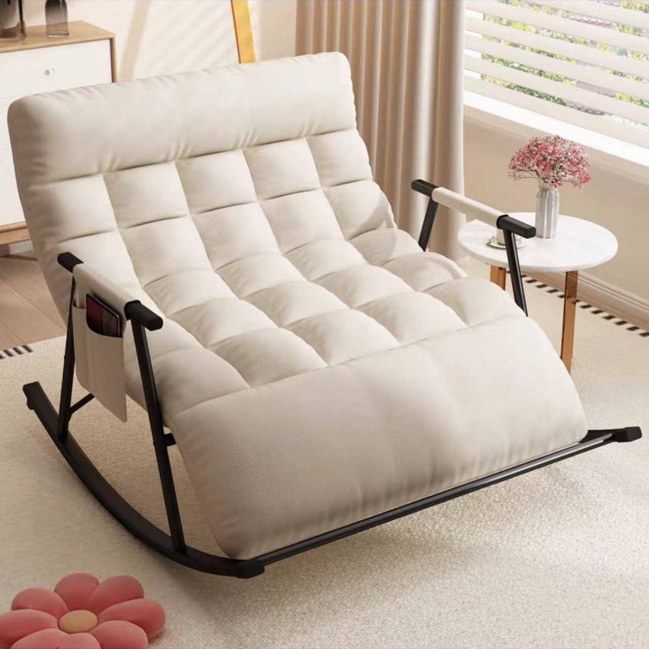 用摇椅躺椅大摇人阳台家休闲可躺可睡懒人沙发单人网摇椅247红科