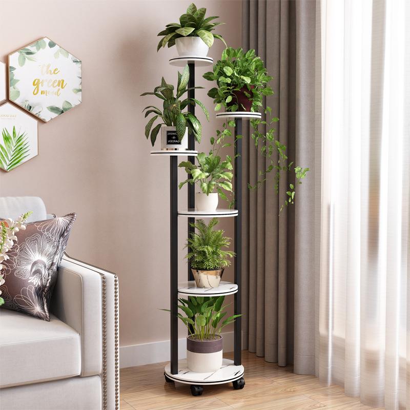 架2-36架子花室内绿萝吊兰多网红移动带轮层花架置物架