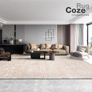 A5L美式纯轻奢色地毯床客F758J86H厅式素色现代简约意卧室满铺羊