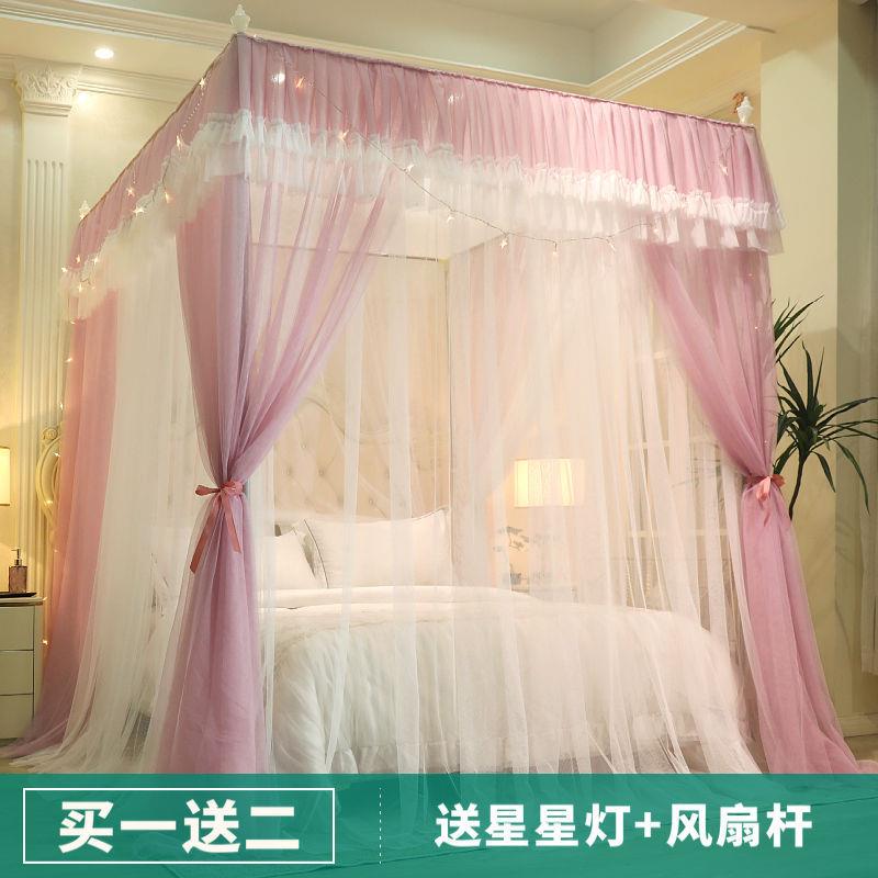 8双新款层蚊帐家用卧室1..AAA75065m三开门蚊帐公主风蚊帐落地15m