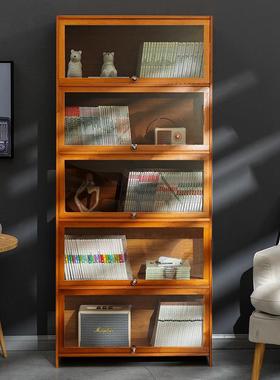W82226ZSG0书架落地书柜子桌面展示上靠置物架纳儿收童墙客厅家用简易实木