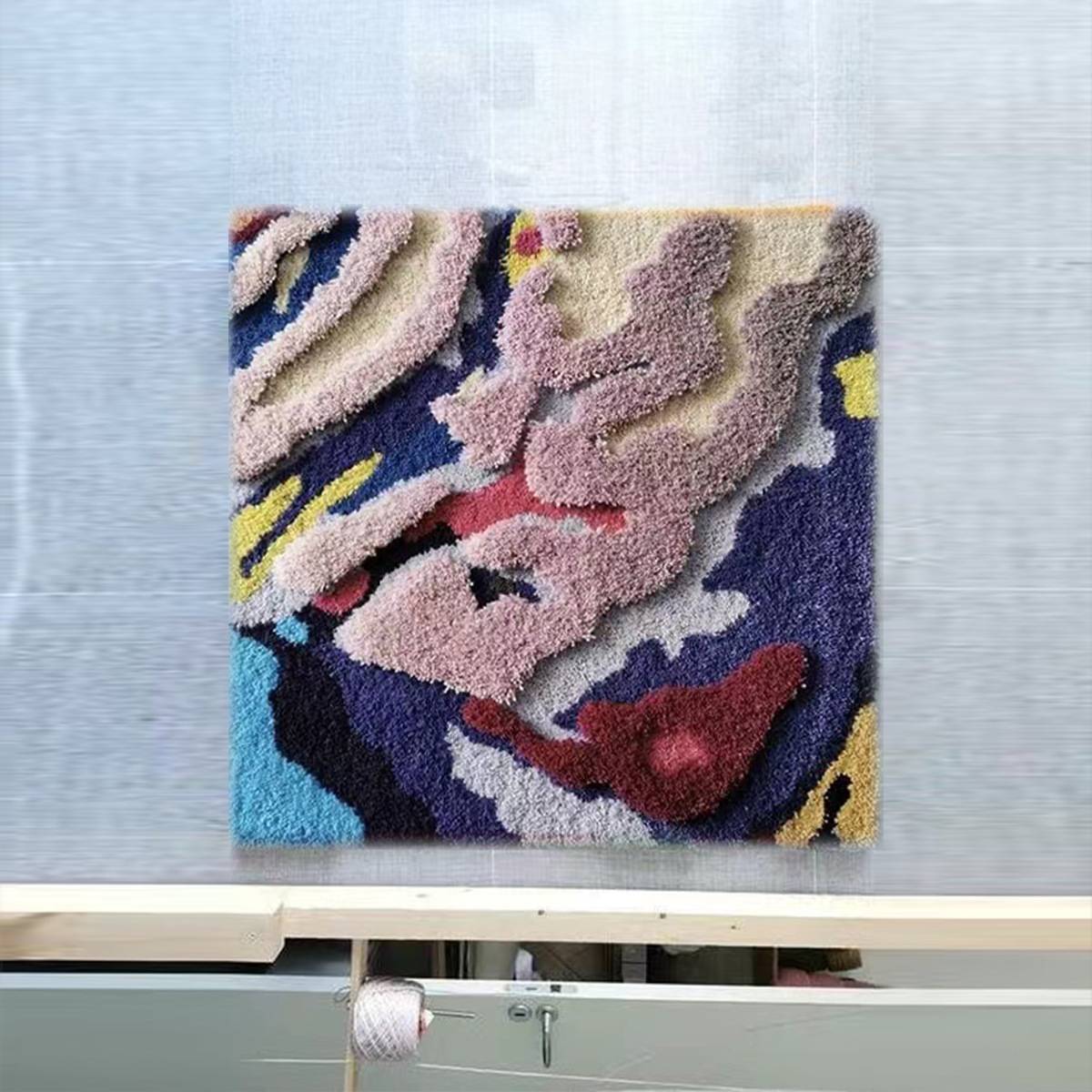 新款热销棉线钩织墙壁画公寓装饰客厅艺术挂画装饰包画框画板画架