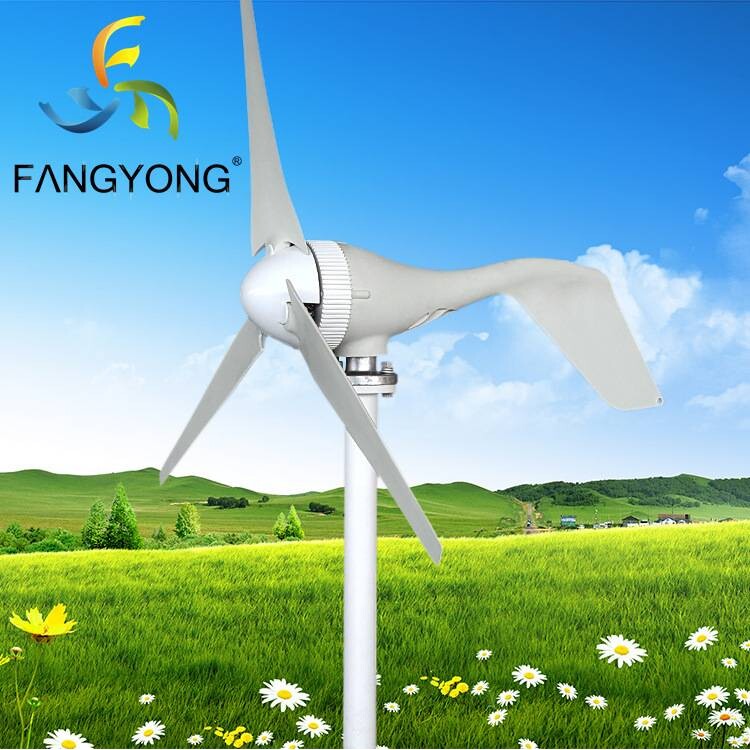 跨境wind power风力发电涡轮机12V24V100W200W300W400W尼龙碳纤维