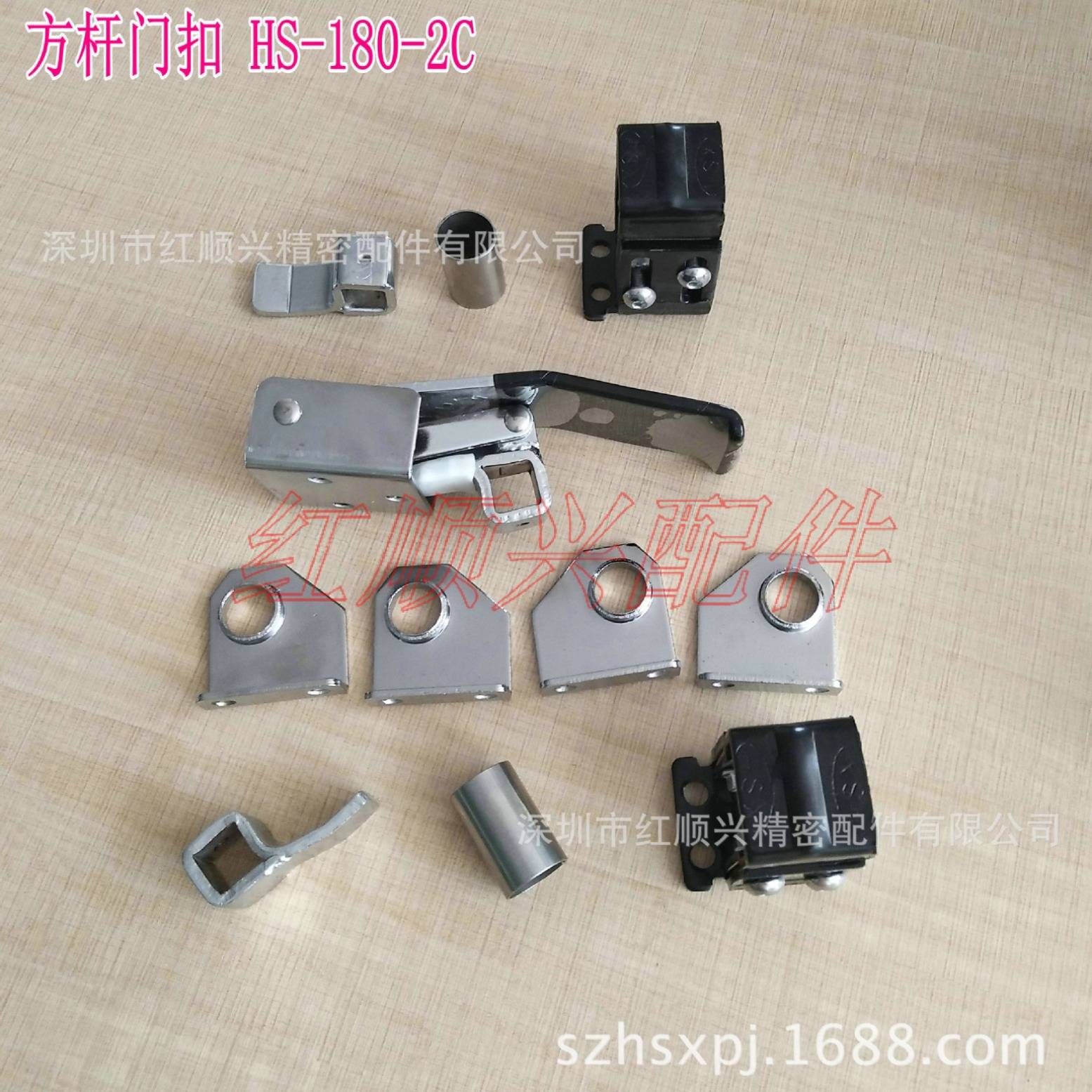 红顺兴HS-180-2烤箱门锁 方杆门扣16方拉杆锁 工业设备烘烤箱把手