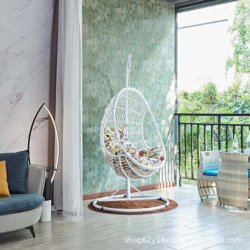鸟秋千吊巢单人秋千吊椅FM458藤椅摇篮户外阳台支篮架吊床室内藤