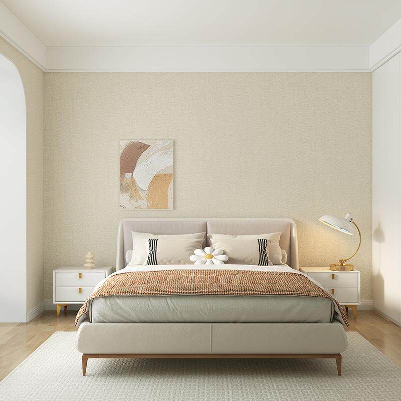 2025新纯色奶油风壁布约无缝全屋客厅款MHH卧室包现代简墙纸墙布