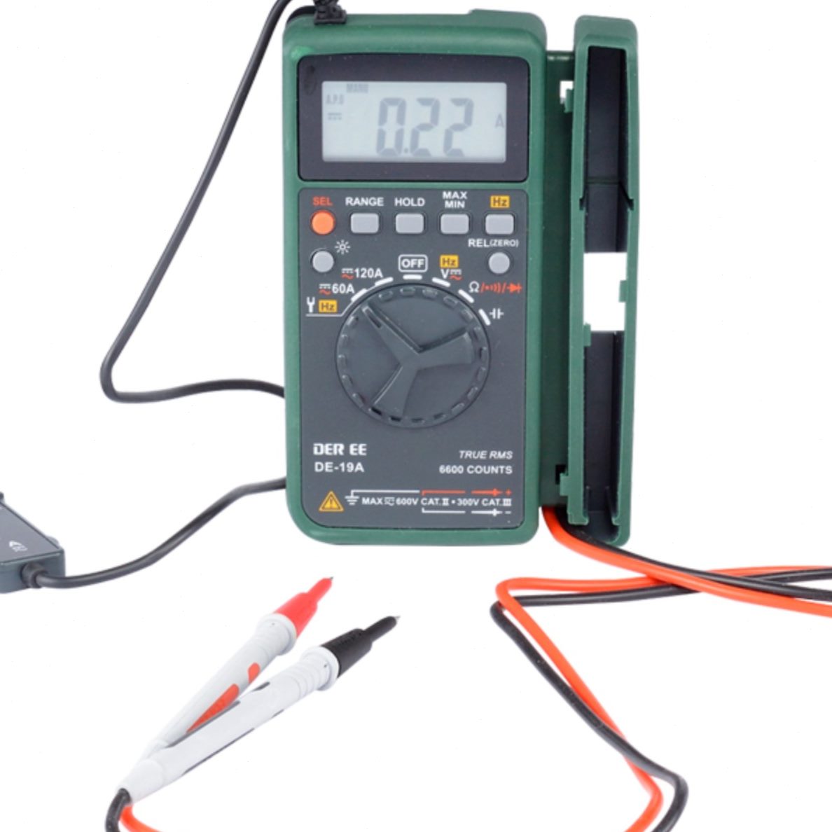 DE电容0电子得益维修6019万用表高精度电工6专用头钳-带数显卡片A