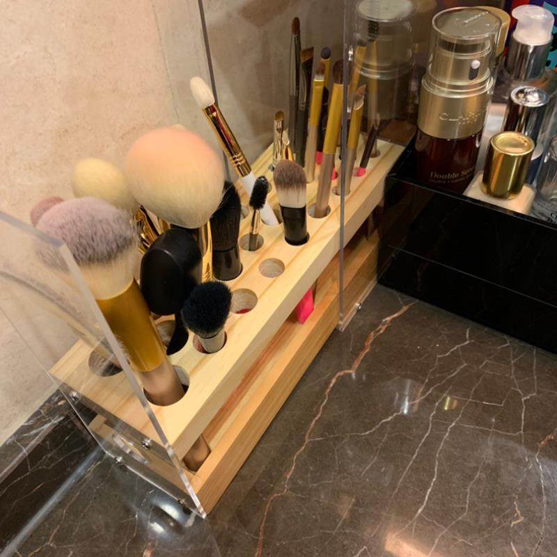 琴亚克化妆刷置刷架收纳抽拉式透明PMI抽屉大毛纳刷31个孔位收力