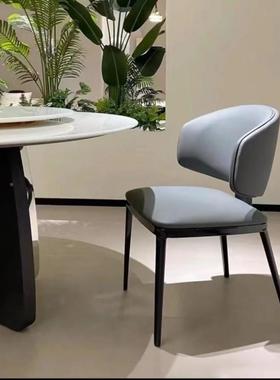 餐fE用L意式极简耐餐椅现代简约桌椅家用DUA靠背椅轻奢酒店餐厅