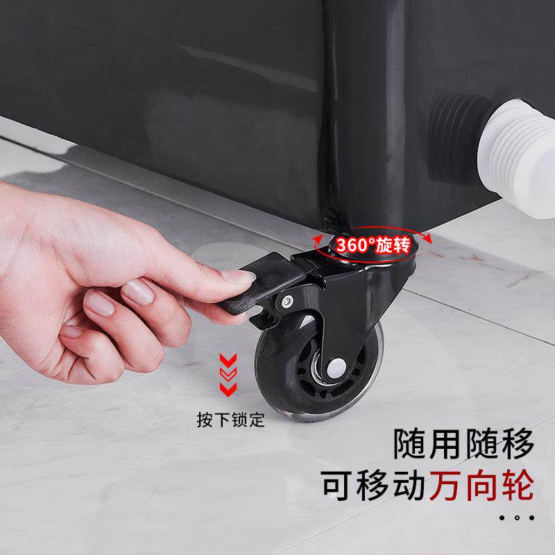 不扫锈钢沥移动落地拖把把架530能家用厕所浴室多功卫生间阳台水