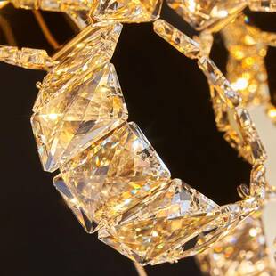 旋转楼梯吊灯灯长吊别墅复式跃层挑空楼58梯间楼水晶灯吊轻奢