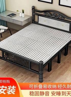 可折叠床午休木板简易木架板床单用人双人铁家.成人1米1.2米12745
