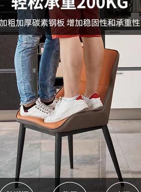 用意式极简防猫#221121抓凳子背餐桌椅家0轻奢感软包225靠年新T&