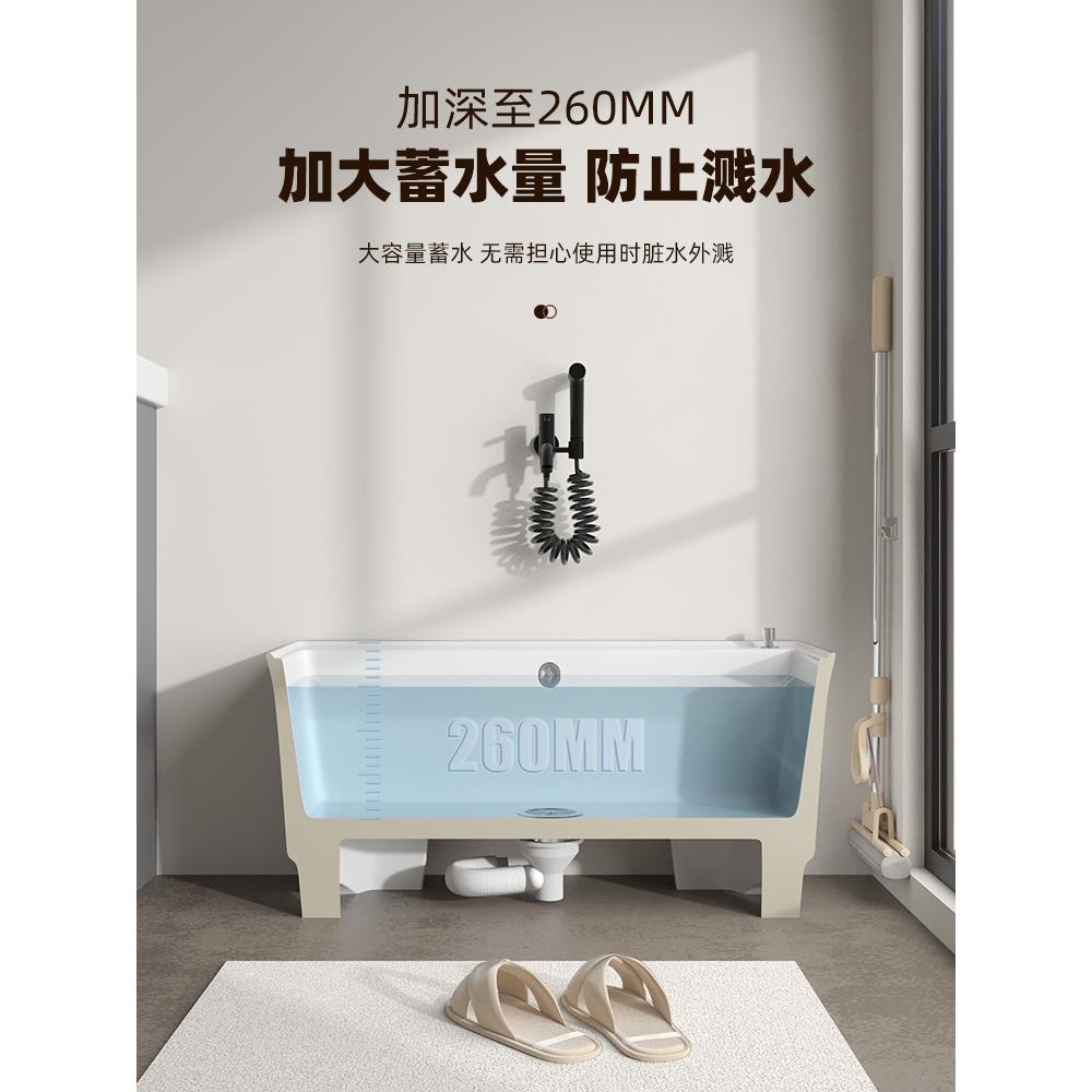 经陶532典大拖把池瓷号洗拖布池卫生间大寸尺家用宠物洗澡池W110