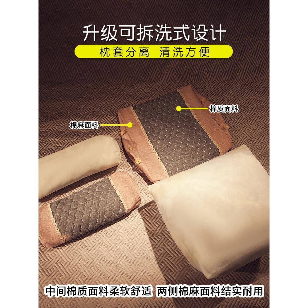 A6L床上棉枕麻靠F7655785床头生靠垫三角大单靠背腰靠人男简约护
