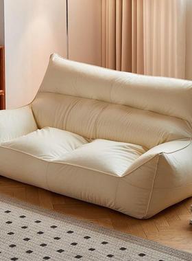 卧室小户FPN型居抓家皮米榻榻懒人沙发地上布沙发防水猫豆袋双人