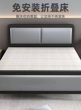 折叠床单家用简CGJ易公室午休双床人出租屋成人人四折办铁艺床