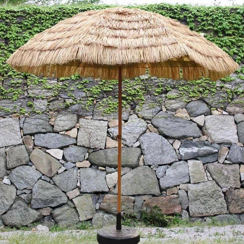 户外遮阳伞稻园草伞茅384防草太阳伞庭院摄影阳台花摆设直杆拍道
