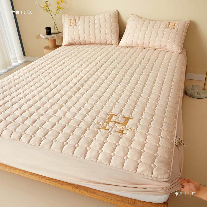 新款夹棉加厚床笠席水包梦思床垫保套纯棉F9767H5T罩床护单套防全