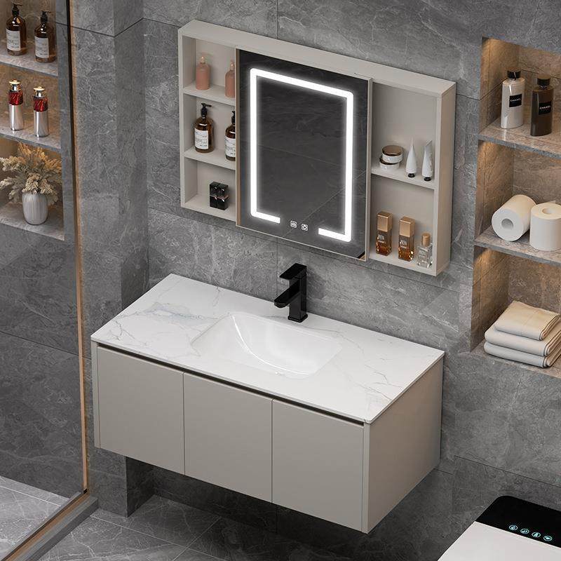 简约油风侧边柜体蜂窝铝浴室柜智奶能镜加厚卫506生间组合陶带瓷,家装主材,浴室柜,淘宝优惠券,粉丝福利购,淘宝优惠卷