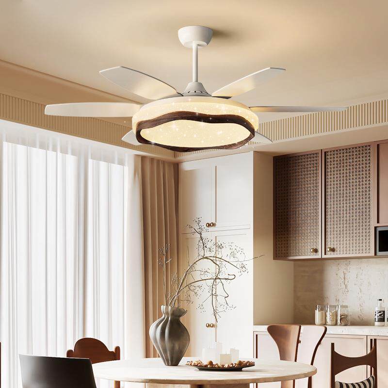 风扇灯灯胡色桃木餐厅吊扇灯新中顶式卧室吊灯962电扇具吸灯全光