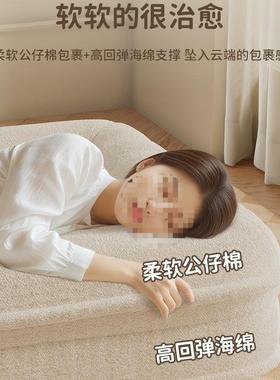 懒人沙发可睡躺人类狗窝卧室单人沙折叠床可两用阳台榻发榻LUA米