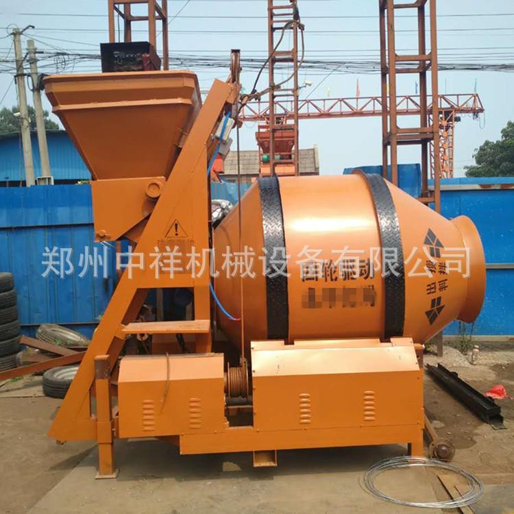 小型翻斗搅浆拌机土混凝工地用350砂413水泥爬梯翻斗搅拌机